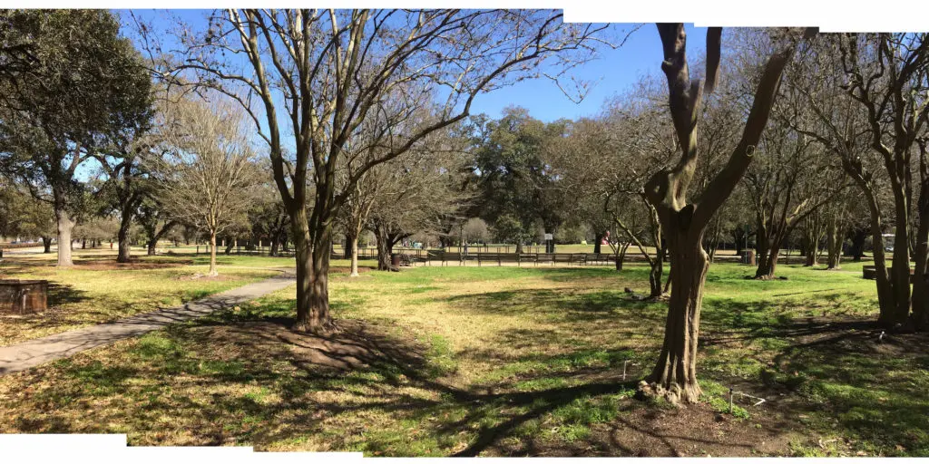The image is of the Hermann Park space that will eventually be the Welcome Garden. (Photo courtesy of Hermann Park Conservancy)