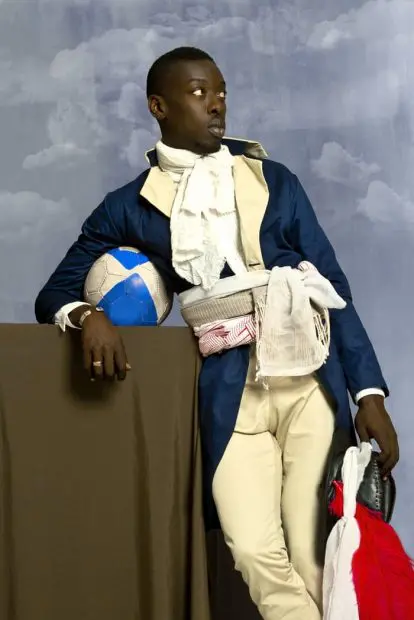 Omar Victor Diop's "Jean-Babtise Belley," 2014 in "Radical Revisionists: Contemporary African Artists Confronting Past and Present," Spring 2020. (Photo by Nash Baker)
