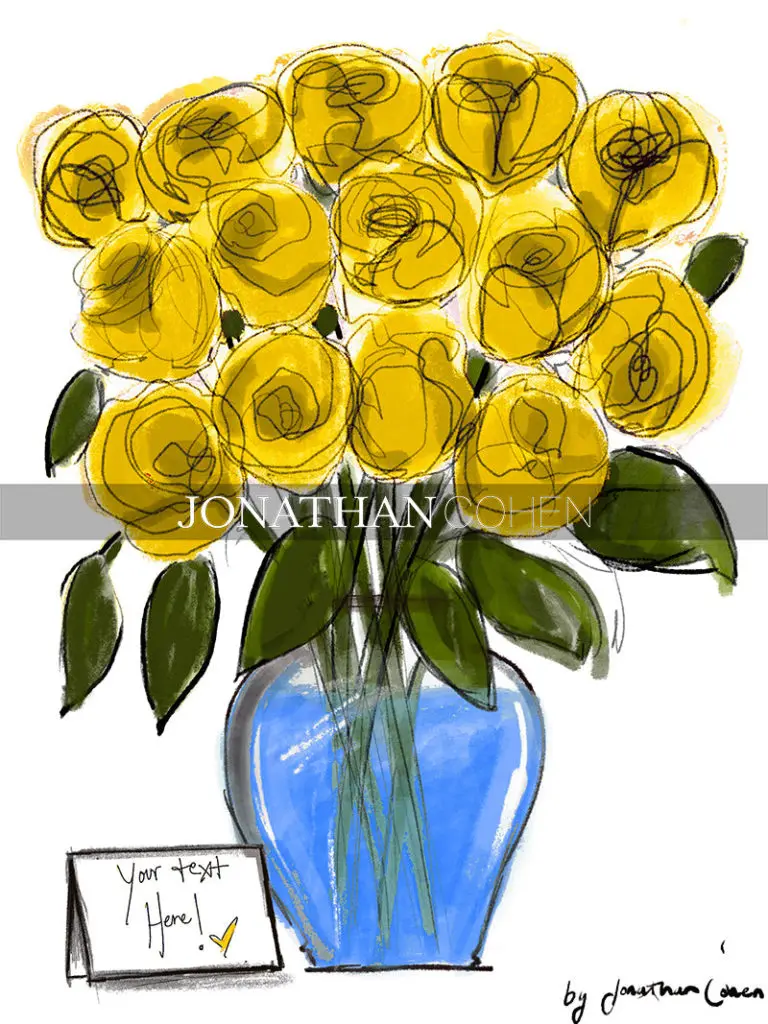 On his website, Jonathan Cohen created a digital Flower Shop. The latest offering is titled "Ukranian Roses."
