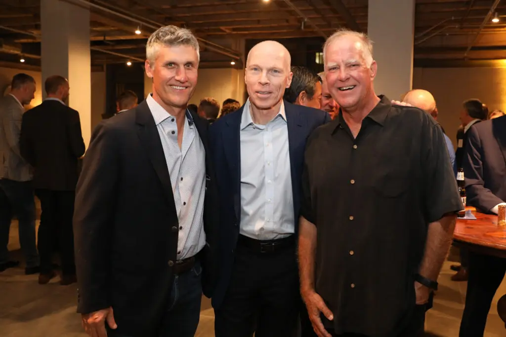 Chris Brown, Mike Metz, Jeff Hepper at the Oil & Gas Texas Hold 'Em tournament  (Photo by Priscilla Dickson)