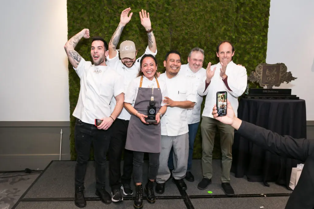 At far right BCN and MAD executive chef Luis Roger with his team that won first place at the Truffle Masters competition held at C. Baldwin Hotel (Photo by Emily Jaschke, zenfolio.com)