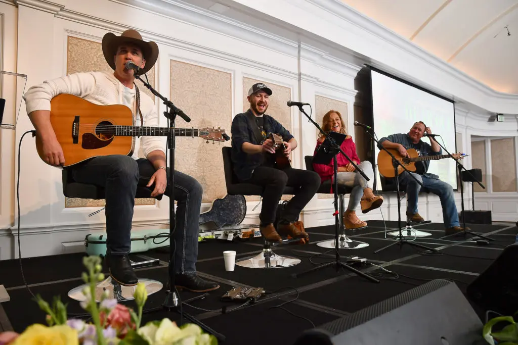 Country music entertainers Brice Long, Brandon Bostic, Marla Cannon-Goodman and Phillip White at the Avondale Houses embracing autism evening, Hear our Voices at the River Oaks Country Club. .(Dave Rossman photo)