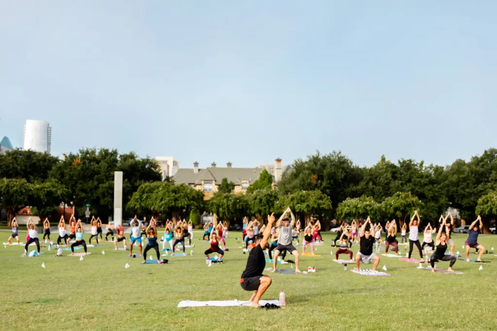 Uptown Dallas Inc. is bringing a variety of different local yoga studio classes to Griggs Park.