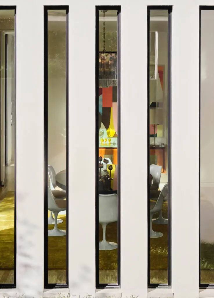 A glimpse of dining room through courtyard windows. (Photo by Lisa Petrole)