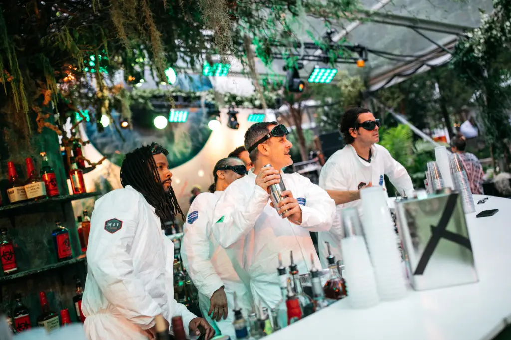 Bartenders served drinks that mimicked a scientific creation (Photo by Beckley & Co)