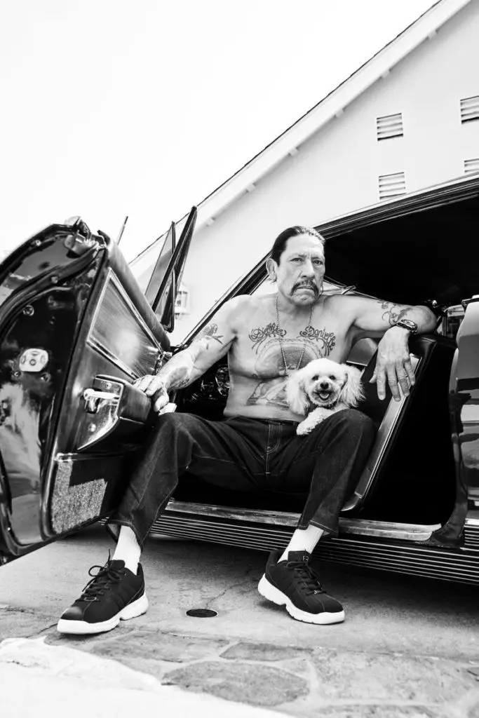 Actor Danny Trejo hanging out on the streets of L.A. with his beloved pup companion.

Photo credit: Shayan Asgharnia
AugustImage.com