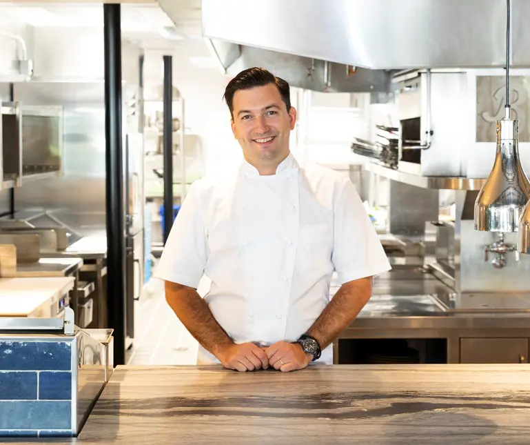 Chef Aaron Bludorn of Bludorn Restaurant in the Fourth Ward. (Photo by Julie Soefer)