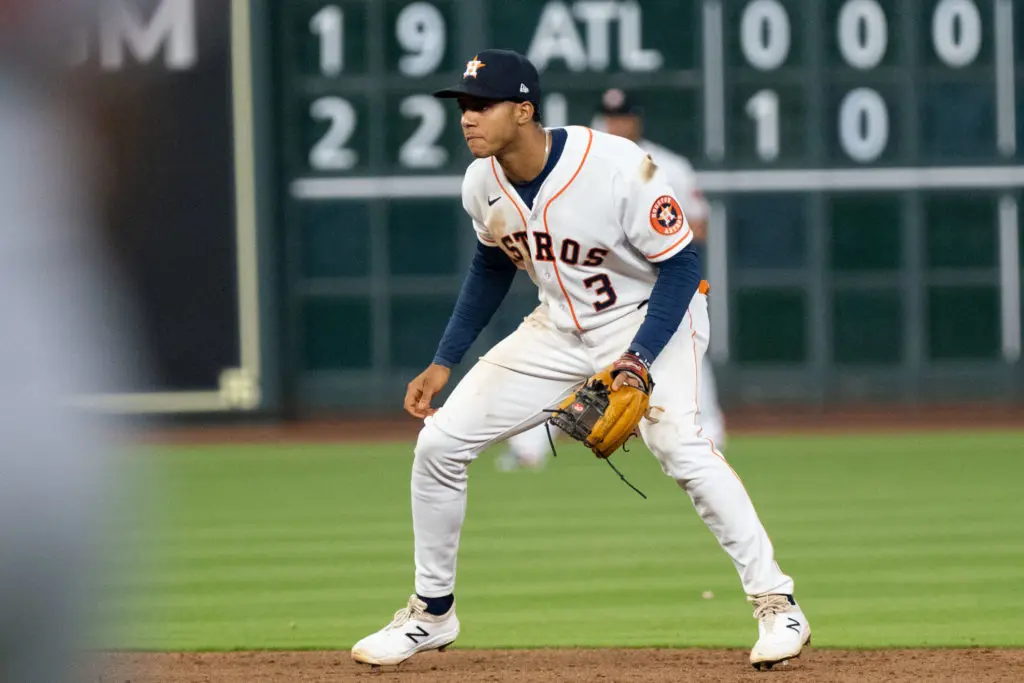 Houston Astros rookie shortstop Jeremy Pena crossed another milestone off his list with his first home opener. (Photo by F. Carter Smith)
