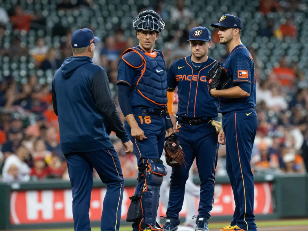 Astros starter Jake Odorizzi could not get out of the first inning. (Photo by F. Carter Smith)