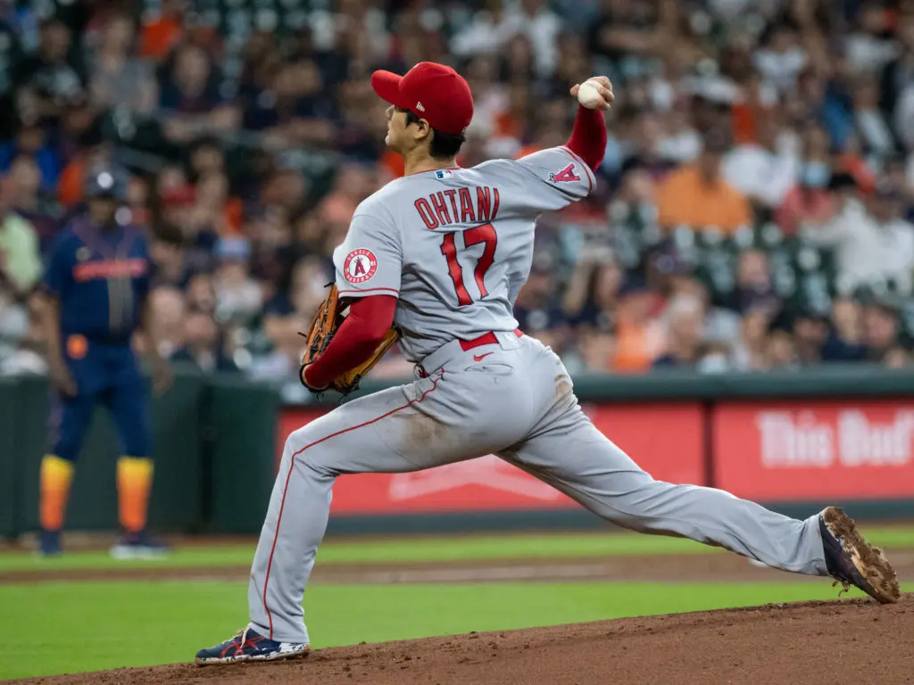 Shohei Ohtani has a full array of pitches. (Photo by F. Carter Smith)