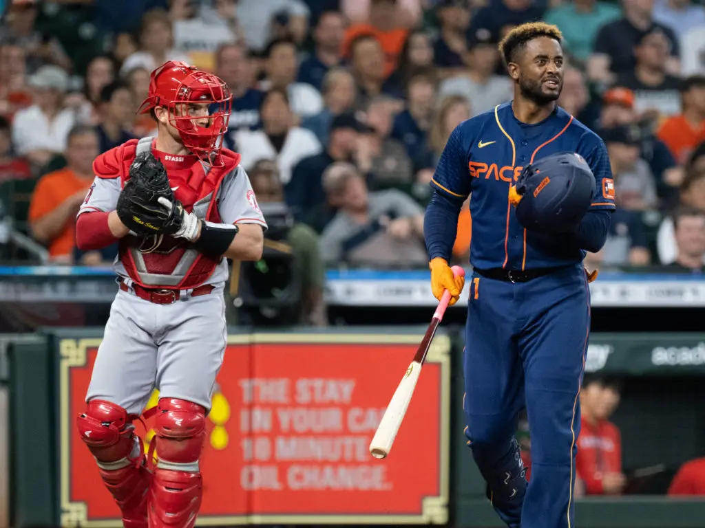 The Space City uniforms did not have many hits in them on their MLB debut night. (Photo by F. Carter Smith)
