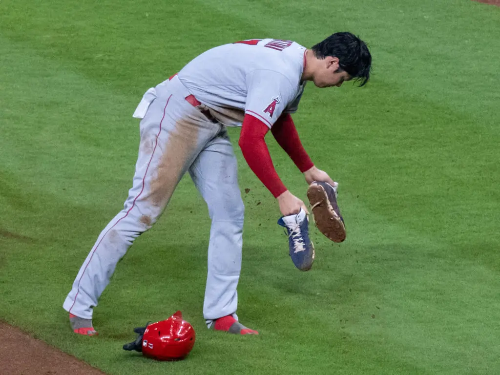 Shohei Ohtani is never afraid to get his uniform dirty. (Photo by F. Carter Smith)