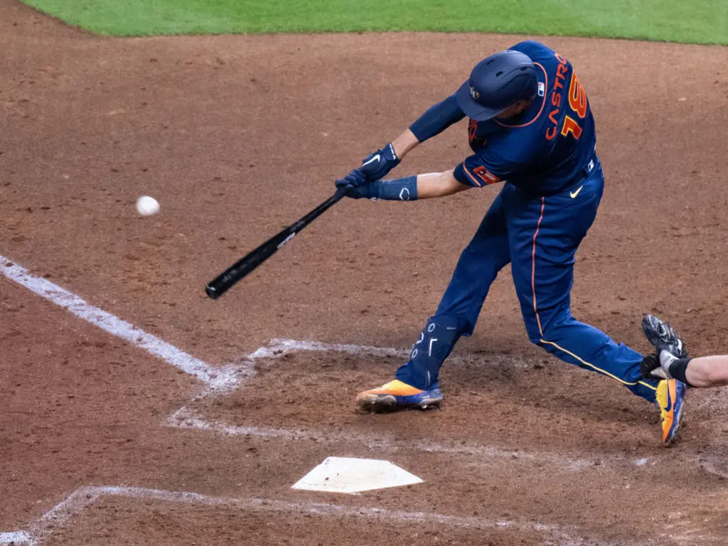 Only Jason Castro could get a hit against Shohei Ohtani. (Photo by F. Carter Smith)