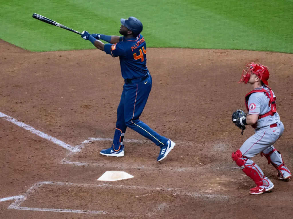 Yordan Alvarez gives the Astros' a powerful and patient bat. (Photo by F. Carter Smith)