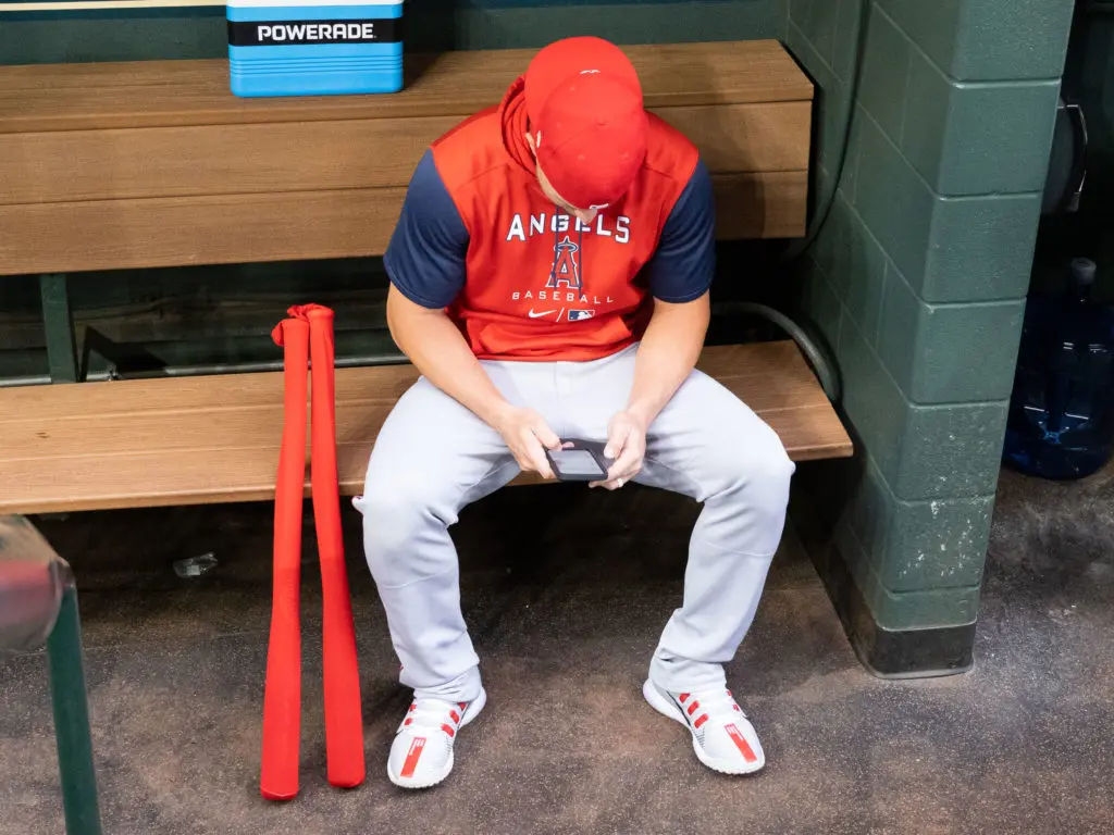 Mike Trout is the biggest name in baseball, but he still needs more help from the Angels. (Photo by F. Carter Smith)