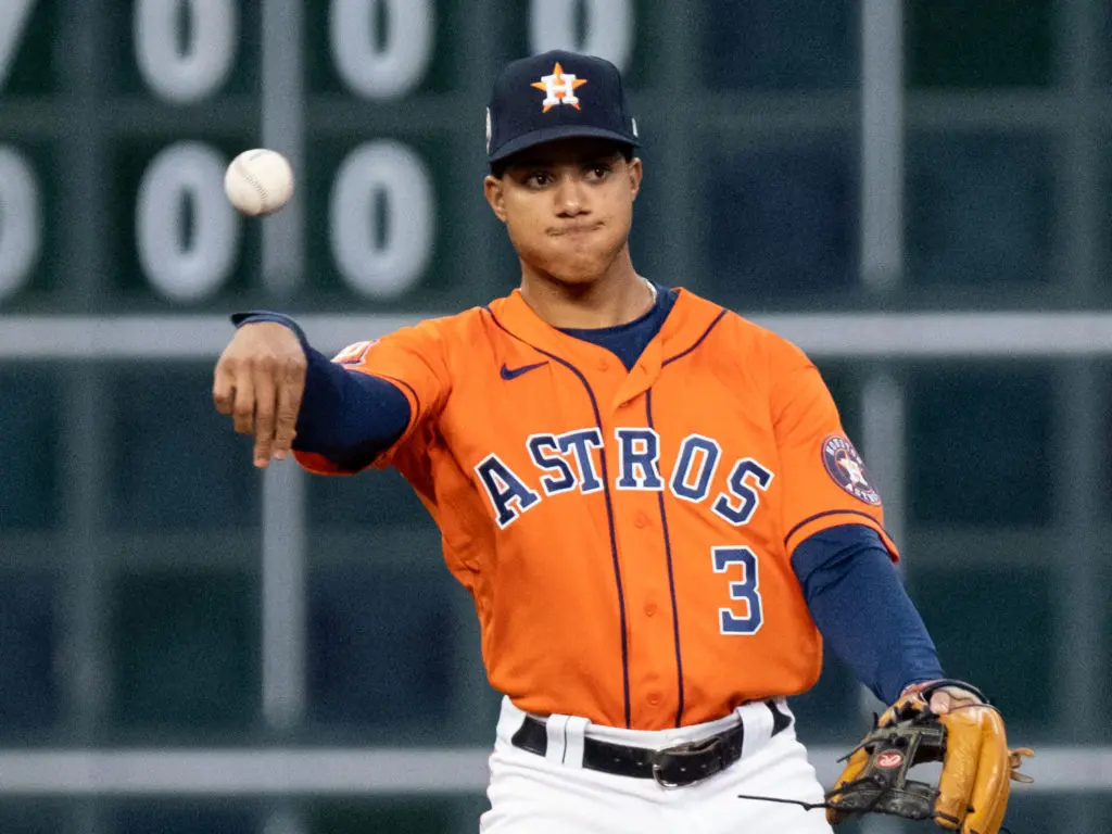Houston Astros shortstop Jeremy Pena is stacking up great defensive plays. (Photo by F. Carter Smith)