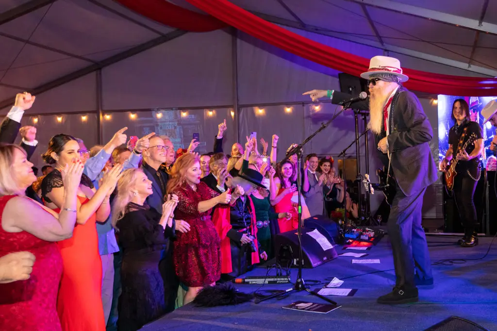 ZZ Top rock legend Billy Gibbons entertains at the Bryan Museum gala held in the Galveston historical museum.  (Photo by Michael Mckenny)