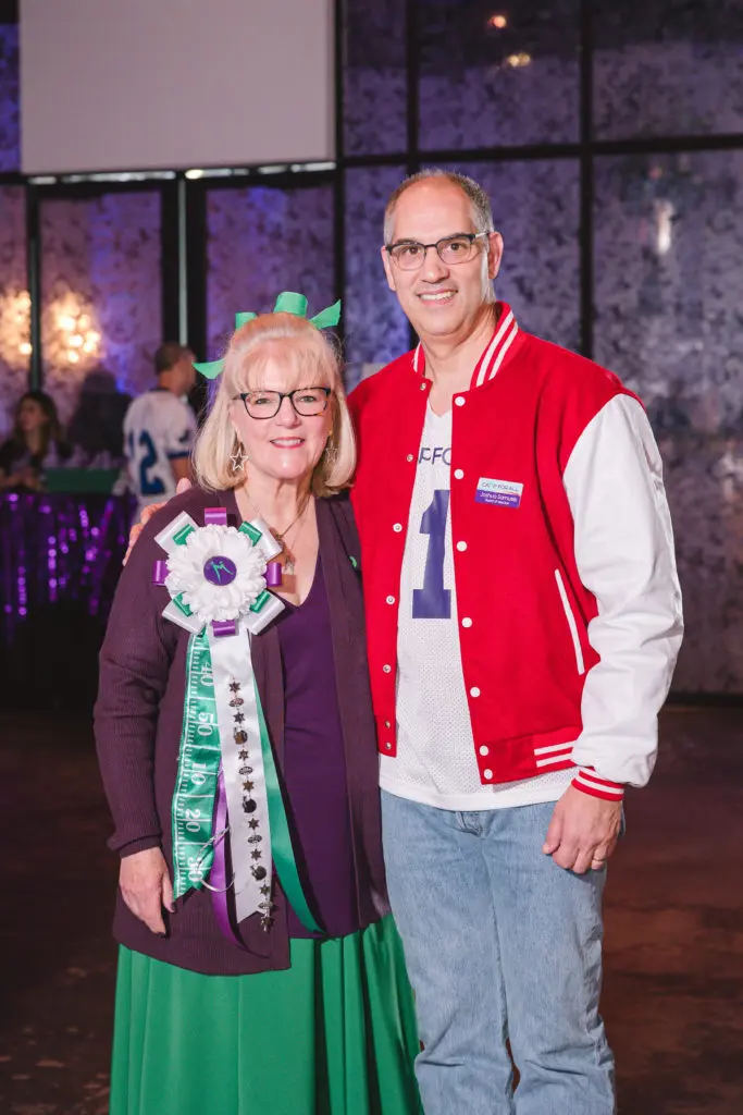 Camp For All CEO Pat Prior Sorrells, board chair Dr. Josh Samuels at the Camp for All homecoming-themed gala (Photo by Johnny Than)