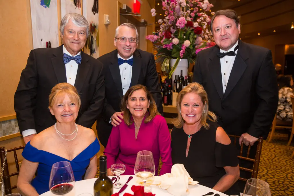 Clayton & Ginya Trier, Scott & Anna McLean, Dr. Russ & Laura Levenson at the Tony Vallone Day in Houston dinner celebration (Photo by Andrew Hemingway)