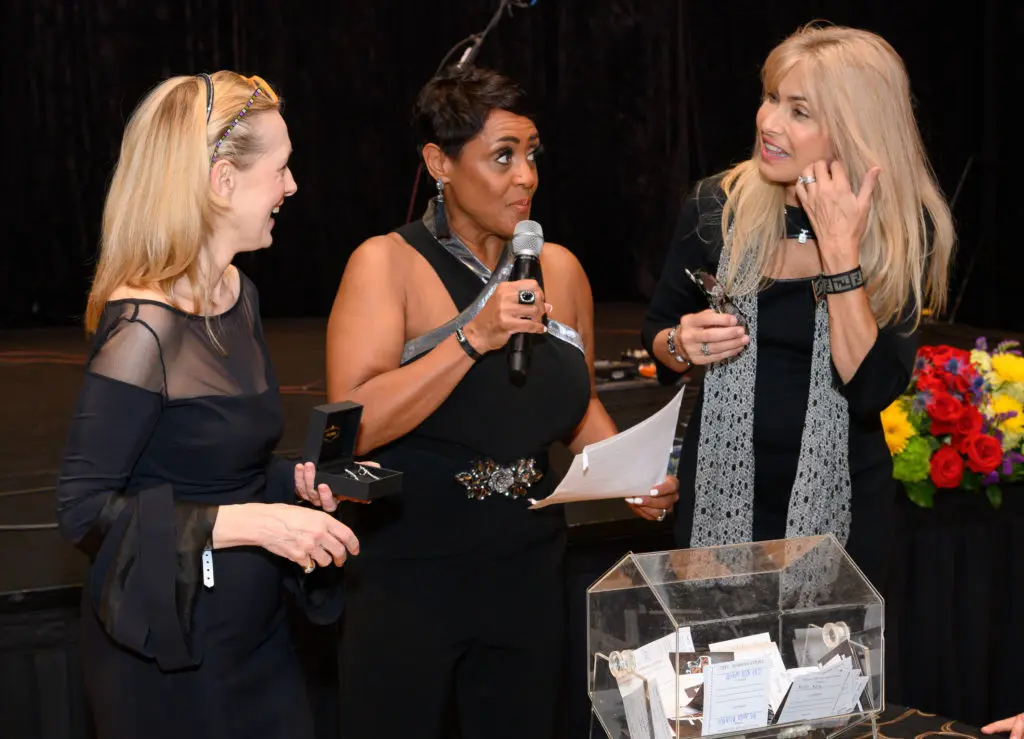 Cristina Valobra, Linda Lorelle, GenaNorris at the Kickstart Kids gala