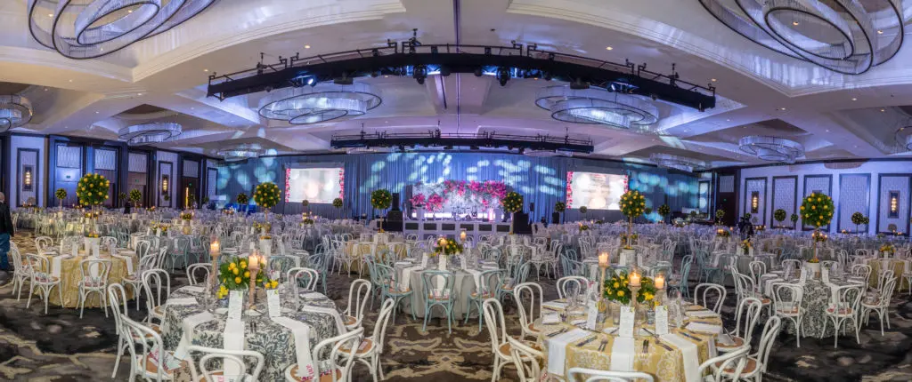 The Post Oak Hotel ballroom is set for The Children's Fund 50th anniversary gala  (Photo by Wilson Parish)