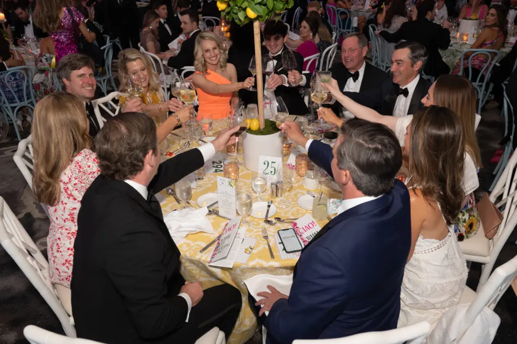 Guests toast the success of The Children's Fund 50th anniversary gala (Photo by Wilson Parish)