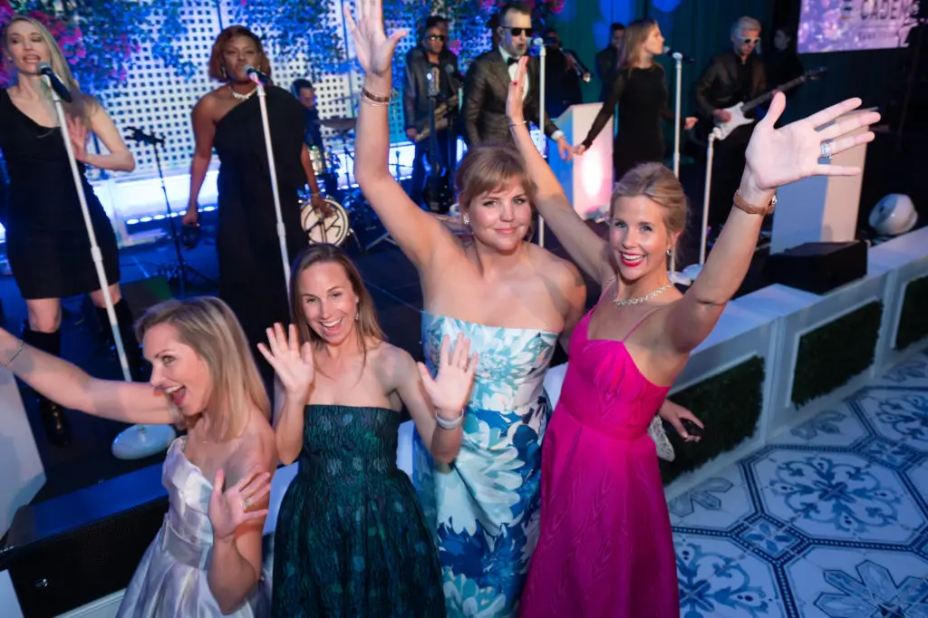 The Children's Fun supporters in a dancing mood at the annual gala at The Post Oak Hotel (Photo by Wilson Parish)