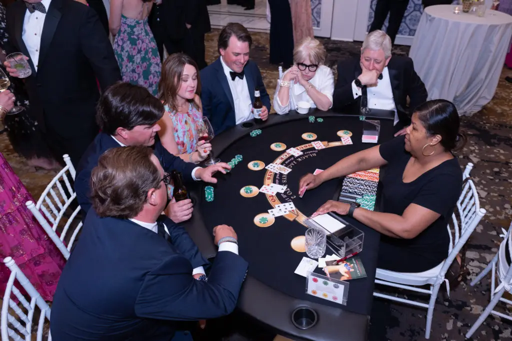 Late night casino action kept guests testing their luck at The Children's Fund 50th anniversary gala. (Photo by Wilson Parish)