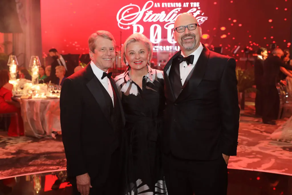 Dean Gladden, honoree Beth Madison, Rob Melrose at the Alley Theatre 75th anniversary gala (Photo by Priscilla Dickson)