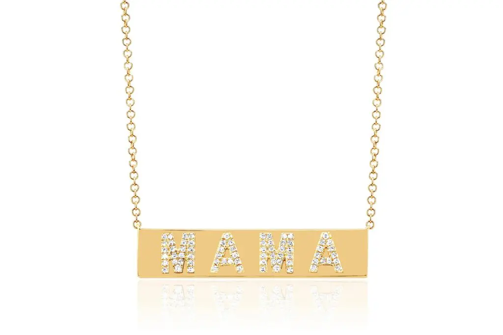 MARKET EF Collection Diamond Nameplate Mama Necklace ($1,495)