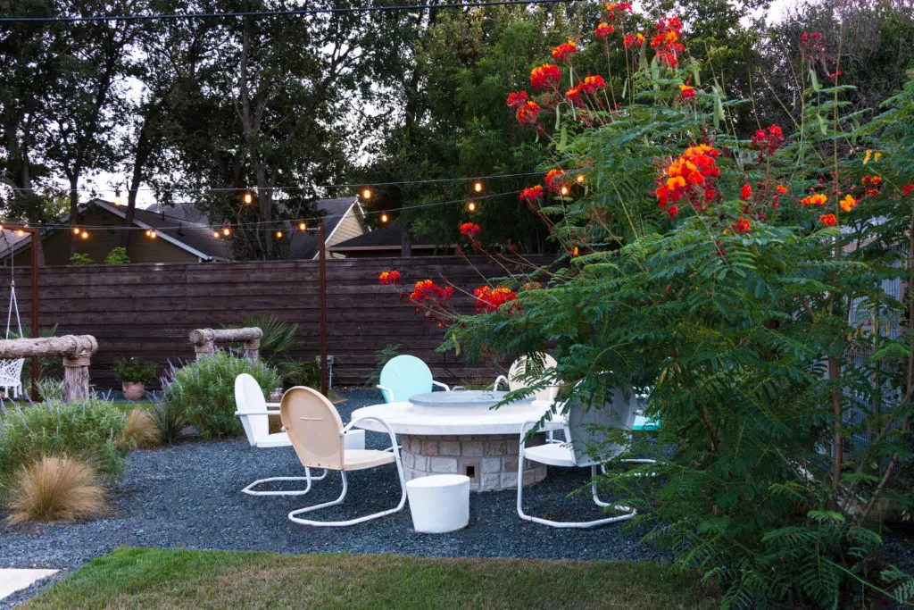 Landscaping for this midcentury modern dwelling in Garrison Park was done by Native Edge Landscape. 