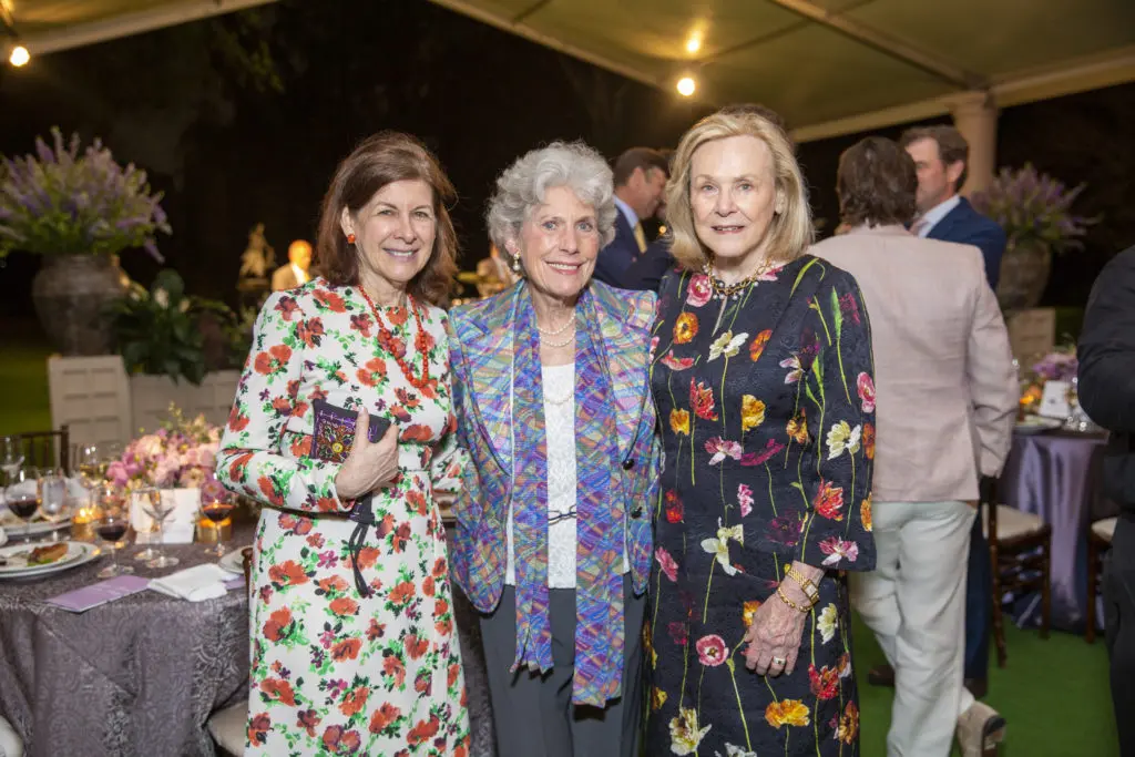 Francoise Djerejian, Beth Robertson, Anne Duncan at the Bayou Bend Garden Party (Photo by Jenny Antill)