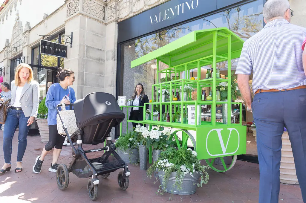 Fresh-pressed juice at Valentino.  (Photo by Grant Miller)