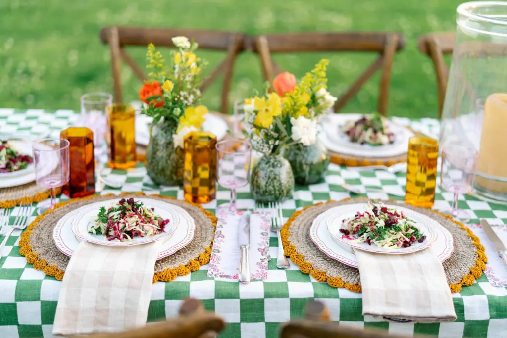 Courtney Barton dressed the Kitchenette Farm table in items from her Round Top outpost. (Photo by Harlow & May Studios)