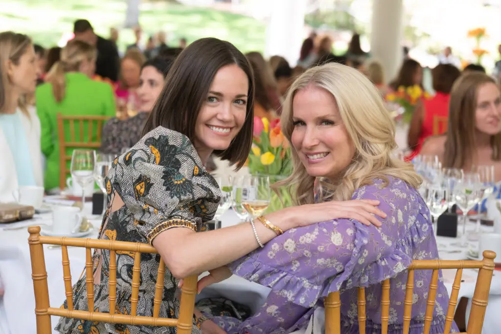 Jessica Ludwig Bertuccio, Katie Dillon at the Bayou Bend Collection and Gardens fashion show luncheon (Photo by Wilson Parish)