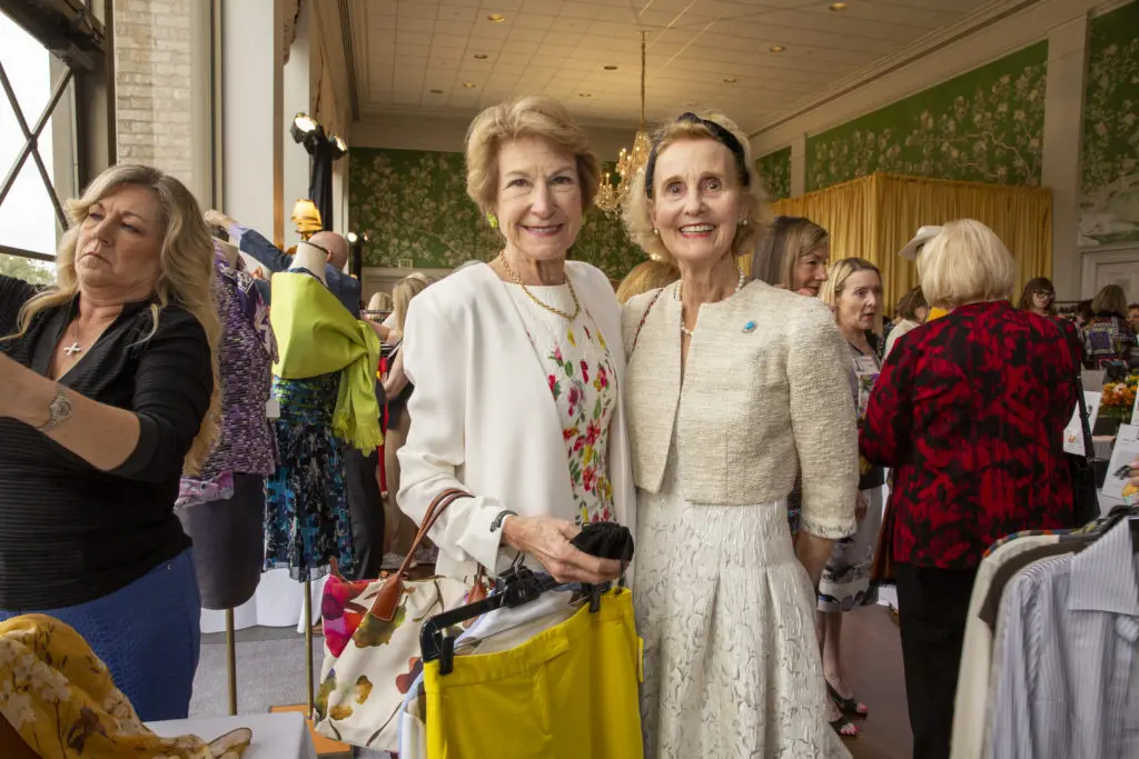 Laura McWilliams, Gina Saour at the Salvation Army Women's Auxiliary Reflections on Style luncheon (Photo by Jenny Antill)