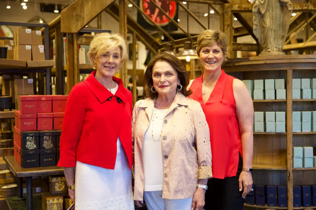 Leila Gilbert, Beth Wolff, Robyn Barnes at the American Heart Association 'Shop With Heart" launch at Kuhl-Linscomb. (Photo by Painted Peacock Photography)