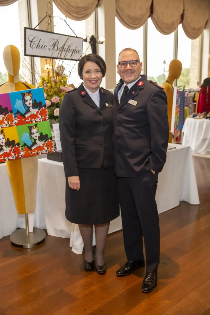 Majors Shelley & Zach Bell at the Salvation Army Women's Auxiliary Reflections on Style luncheon (Photo by Jenny Antill)