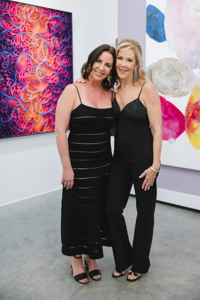 Artist Meredith Pardue and gallery owner Laura Rathe.