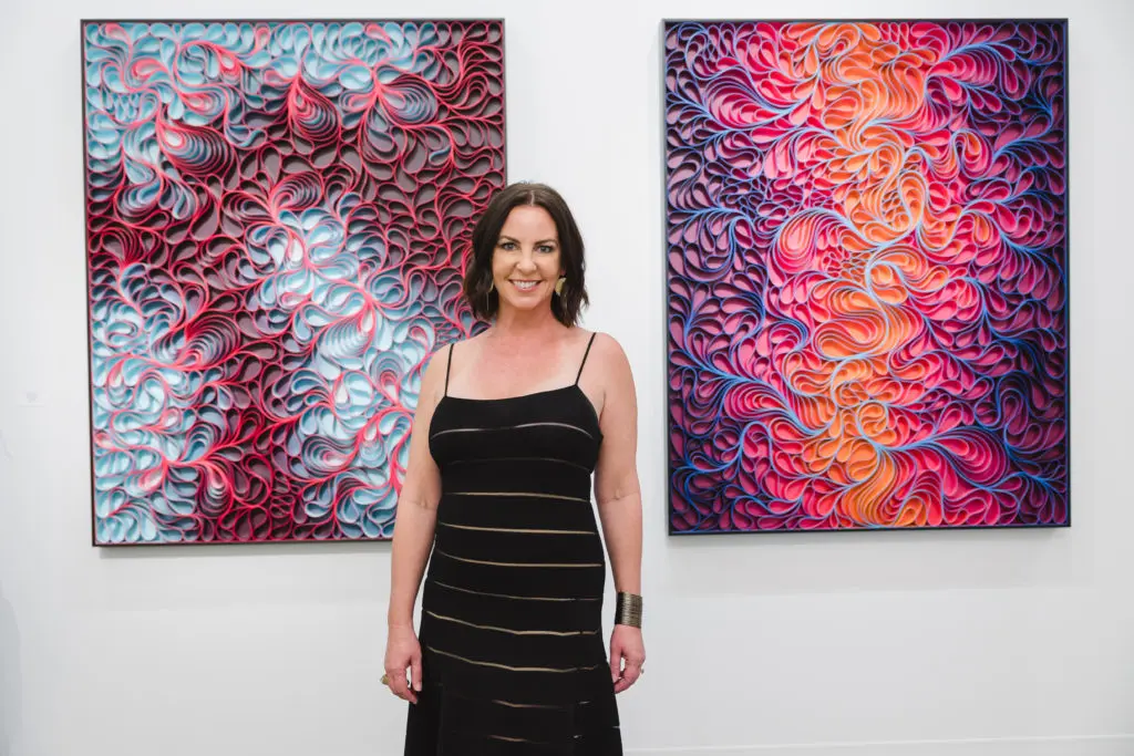 Laura Rathe Fine Art celebrated artist Meredith Pardue’s monumental 50th solo exhibition, The Space Between Stars, with an intimate dinner of private collectors.