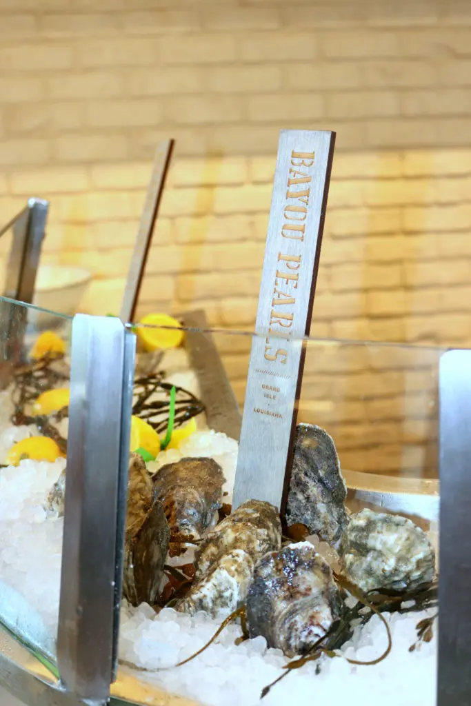 Pictured: Fresh oysters at the Oyster Bar at the new concept, Goode Co. Fish Camp in the Woodlands. (Photo by Paula Murphy)