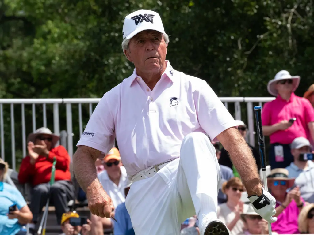 Gary Player brought plenty of spunk — and game — to the legends showdown. (Photo by F. Carter Smith)