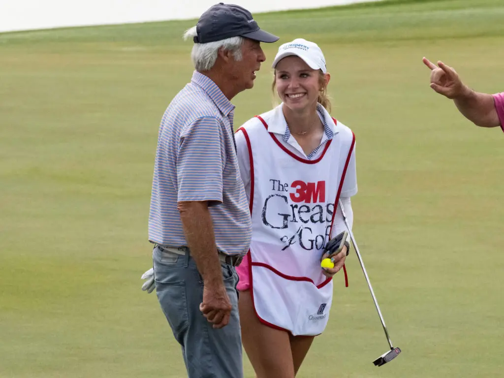 Being a caddie for one of the golf legends was a priceless delight. (Photo by F. Carter Smith)