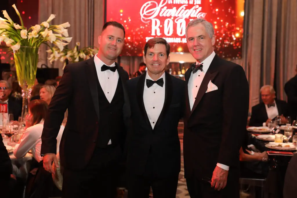 Paul Nielsen, Steve Morse, Craig Jarchow at the Alley Theatre 75th anniversary gala (Photo by Priscilla Dickson)