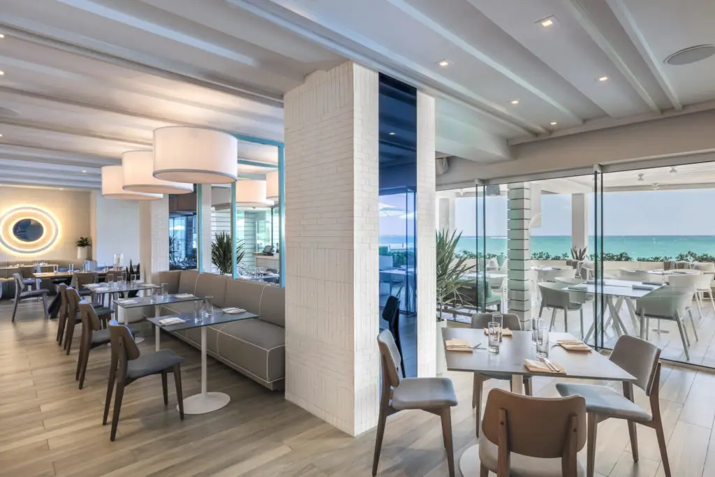 Ocean views from Social, a chic, modern restaurant at the adults-only Condado Ocean Club. 