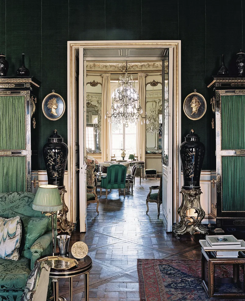 Salon sur Jardin at Hubert de Givenchy's Paris home,  Hôtel d’Orrouer