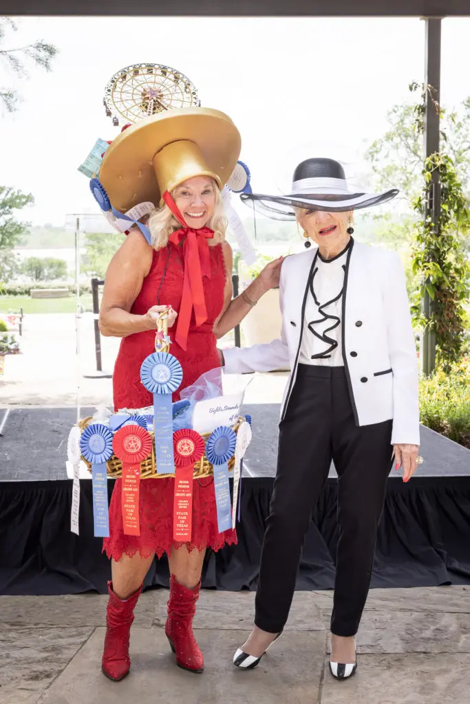 Best Big Over the Top Texas Hat: "Everything is Bigger in Texas!" Winner: Dr. Linda Burk; Judge: Barbara Bigham, Philanthropist (photo courtesy Thomas Garza)