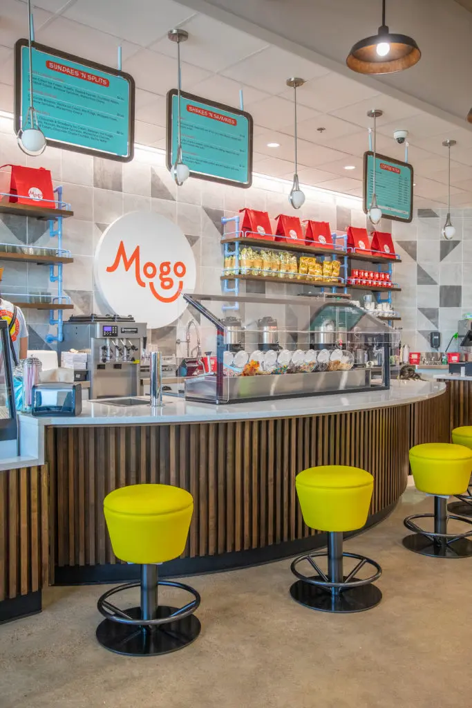 The soda fountain at MoGo (Modern Goods) Market, in The Village.