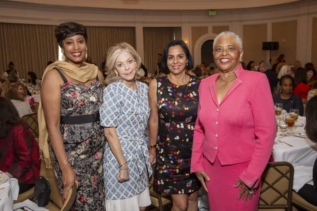 Trenette Allen, Sarah Burchfield, Frances Howard, Venda Robertson at the Salvation Army Women's Auxiliary Reflections on Style luncheon (Photo by Jenny Antill)