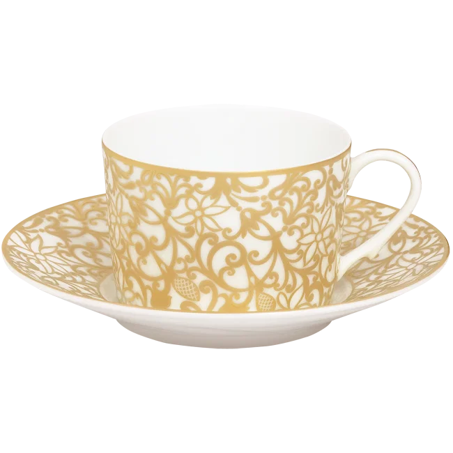 Madison Raynaud Salamanque Gold Teacup ($118) and Saucer ($63)